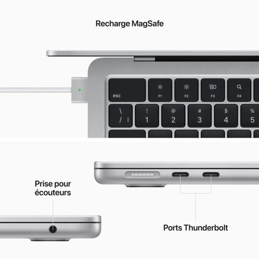 Apple MacBook Air 13.6" w/ Touch ID (2022) - Silver (Apple M2 Chip / 256GB SSD / 8GB RAM