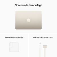 Apple MacBook Air 13.6" w/ Touch ID (2022) - Starlight (Apple M2 Chip / 256GB SSD / 8GB RAM