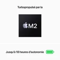 MacBook Air de 13,6 po avec Touch ID d'Apple (2022) - Comète (puce M2 d'Apple/SSD 512 Go/RAM 8 Go) - Français