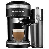 KitchenAid Semi-Automatic Espresso Machine with Automatic Milk Frother Attachment - Black Matte