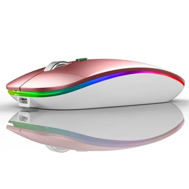 HLD Rechargeable Wireless Mouse for Laptop, Cimetech 2.4G Computer Mouse  Cordless Optical Mice, Slim Quiet Wireless Mouse with U