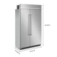 KitchenAid 48" 30 Cu. Ft. Side-By-Side Refrigerator (KBSN708MPS) - Stainless