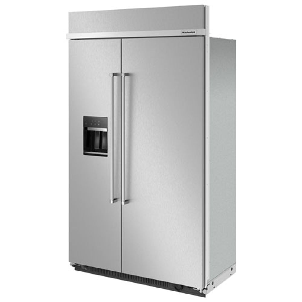 KitchenAid 48" 30 Cu. Ft. Side-By-Side Refrigerator with Water & Ice Dispenser (KBSD708MSS) - Stainless