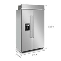 KitchenAid 48" 30 Cu. Ft. Side-By-Side Refrigerator with Water & Ice Dispenser (KBSD708MSS) - Stainless