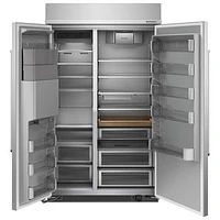 Réfrigérateur à congélateur juxtaposé 30 pi³ 48 po avec distributeur d'eau et de glaçons de KitchenAid (KBSD708MSS) - Inox