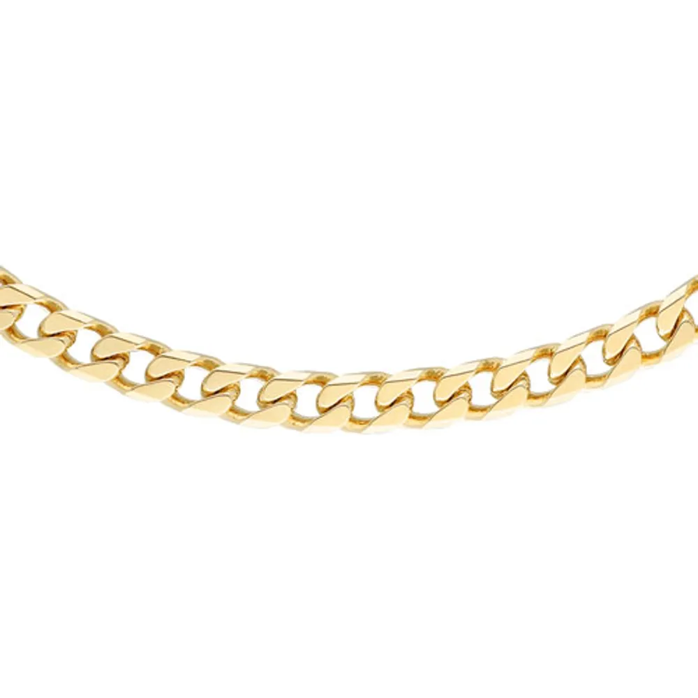 20" 18K Yellow Gold Plated Over Bronze Diamond Cut Curb Chain