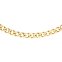 20" 18K Yellow Gold Plated Over Bronze Diamond Cut Curb Chain