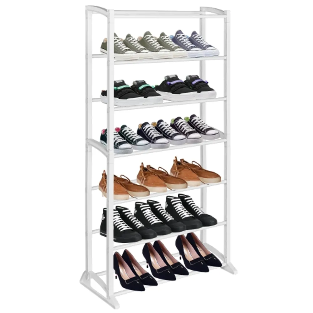 SORTWISE 7-Tier Shoe Rack, Entryway Shoe Shelf Shoe Storage Organizer Hold  up to 18 pair shoes