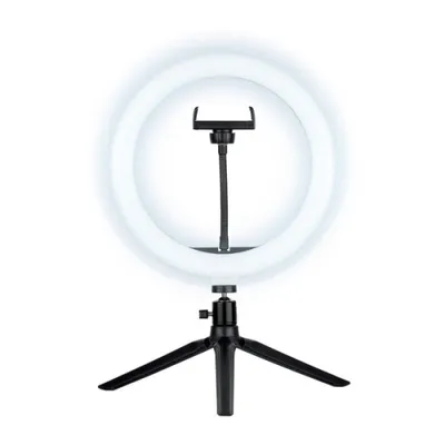CJ Tech 10-In Selfie Ring Light with Bluetooth Shutter and Tripod - Black