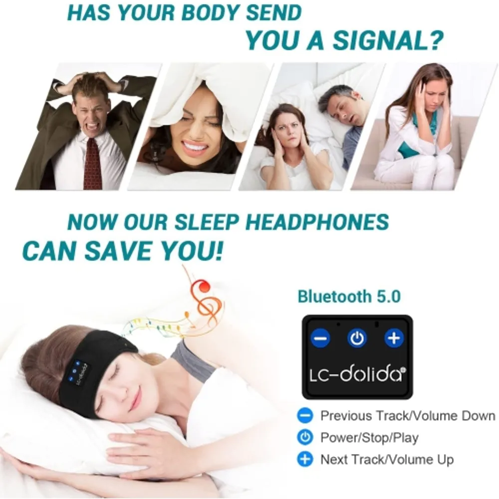 HLD LC-dolida Sleep Headphones Bluetooth V5.0 Sports Headband