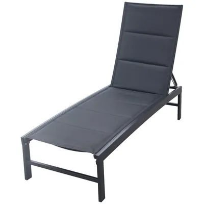 Corriveau Patio Lounge Chair - Black