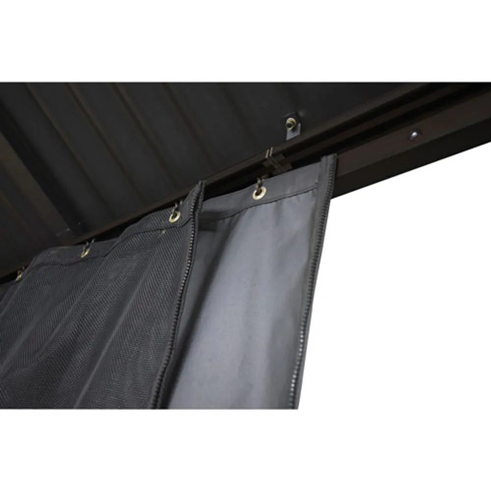 Corriveau Safezone Seasonal Curtain for 12’ x 16’ Gazebo - Grey