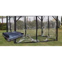 Corriveau Safezone Mica Curtain for 10’ x 12’ Gazebo - Transparent/Black