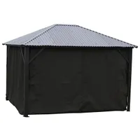 Corriveau Safezone Seasonal Curtain for 10’ x 12’ Gazebo - Black