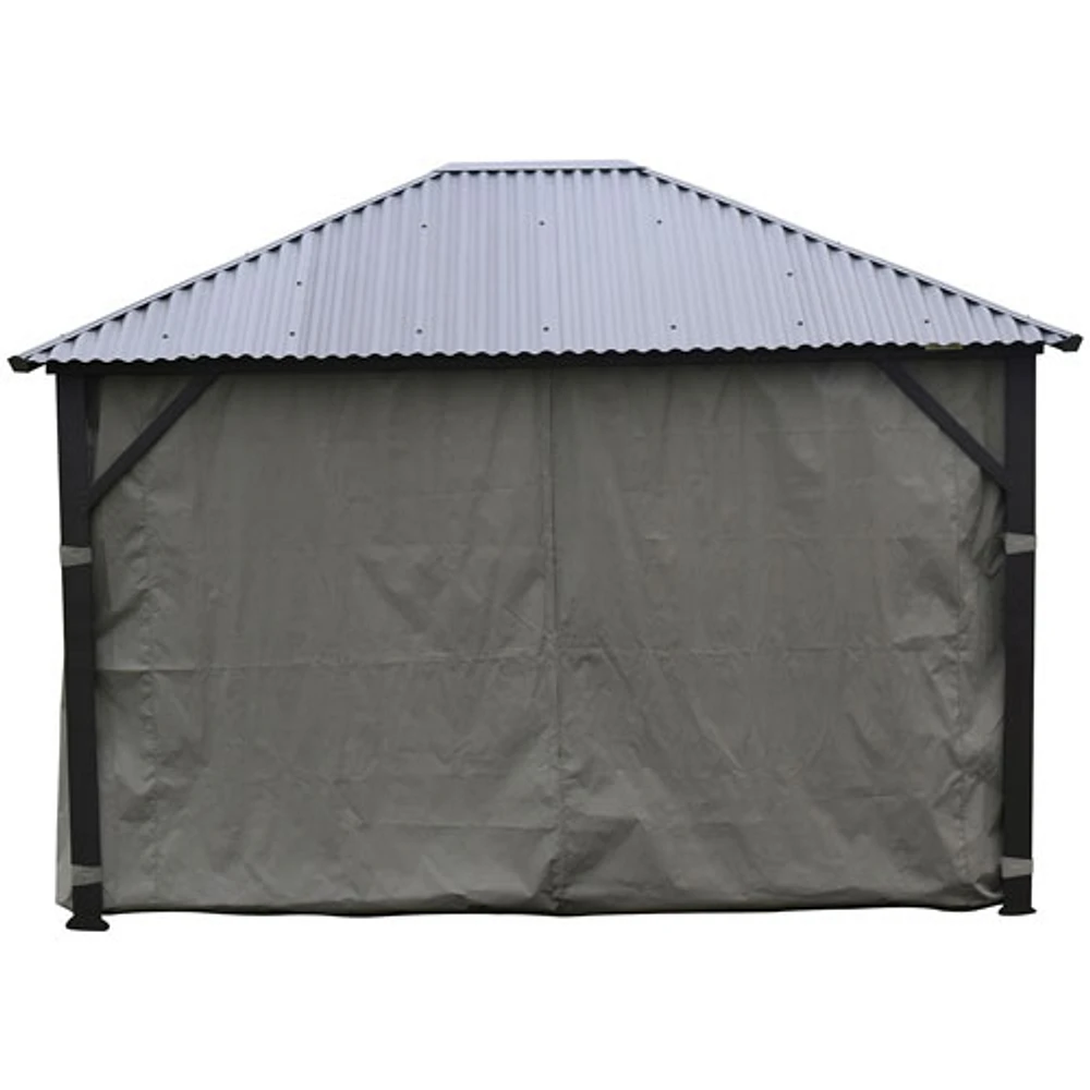 Corriveau Seasonal Curtain for 10’ x 12’ Gazebo - Dark Grey