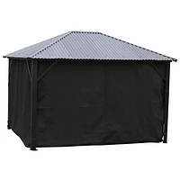 Corriveau Safezone Seasonal Curtain for 10’ x 10’ Gazebo - Black