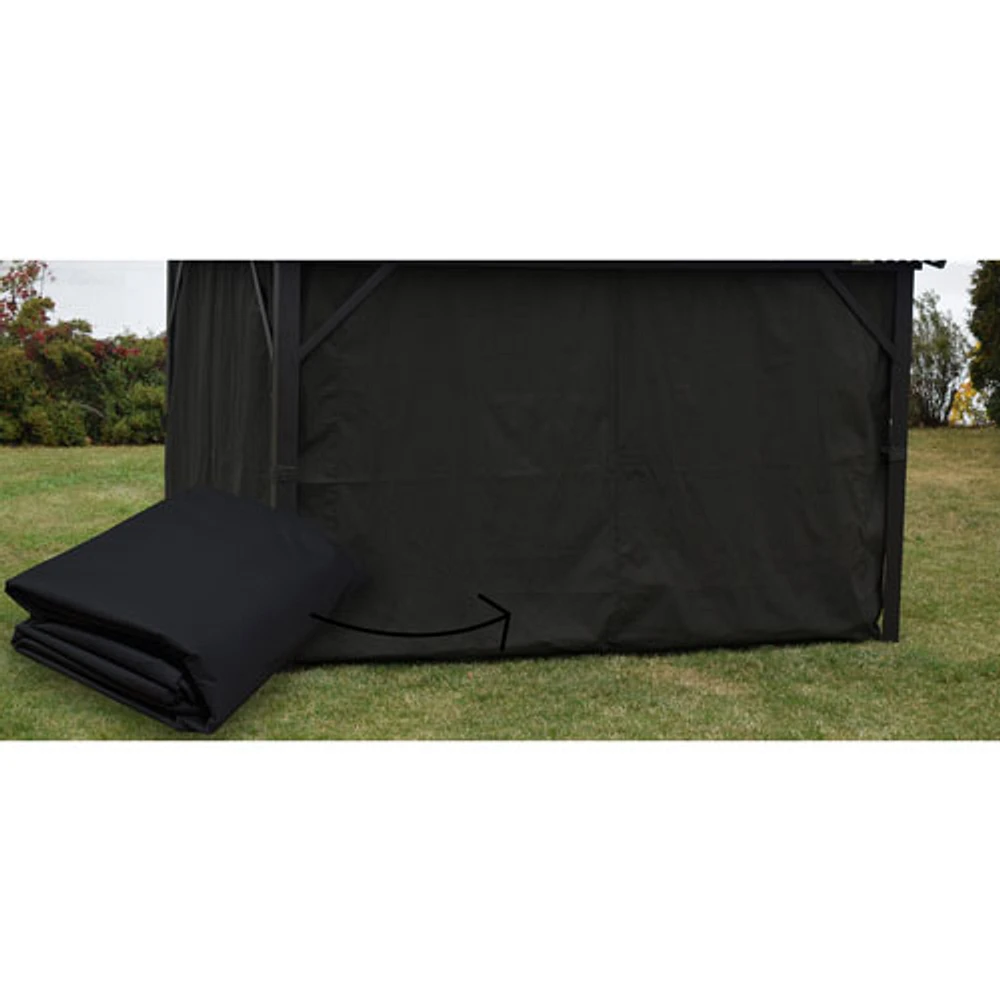 Corriveau Safezone Seasonal Curtain for 10’ x 10’ Gazebo - Black