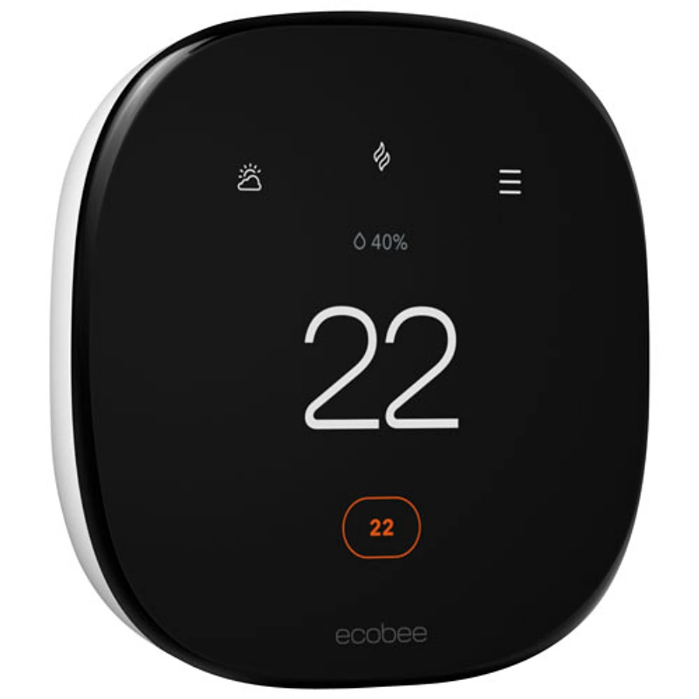 Thermostat intelligent Wi-Fi amélioré d'ecobee - Noir