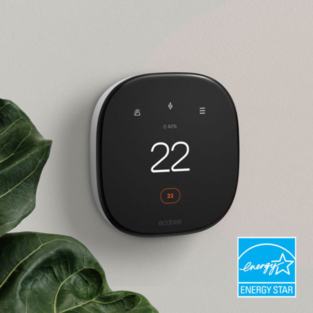 ecobee Wi-Fi Smart Thermostat Enhanced - Black