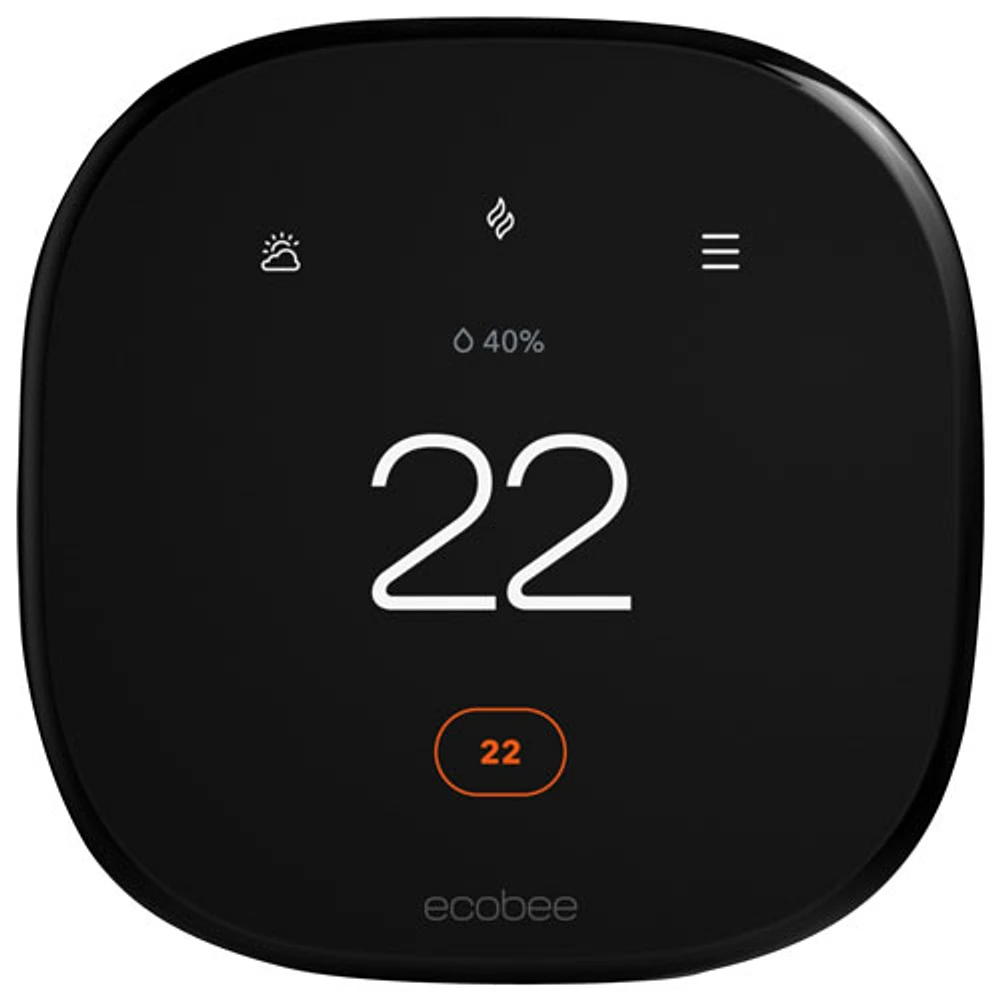 ecobee Wi-Fi Smart Thermostat Enhanced - Black