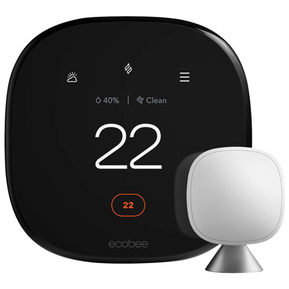 ecobee Wi-Fi Smart Thermostat Premium - Black