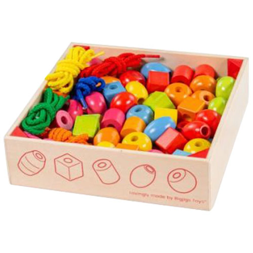 Bigjigs Toys Lacing Beads Crate Set