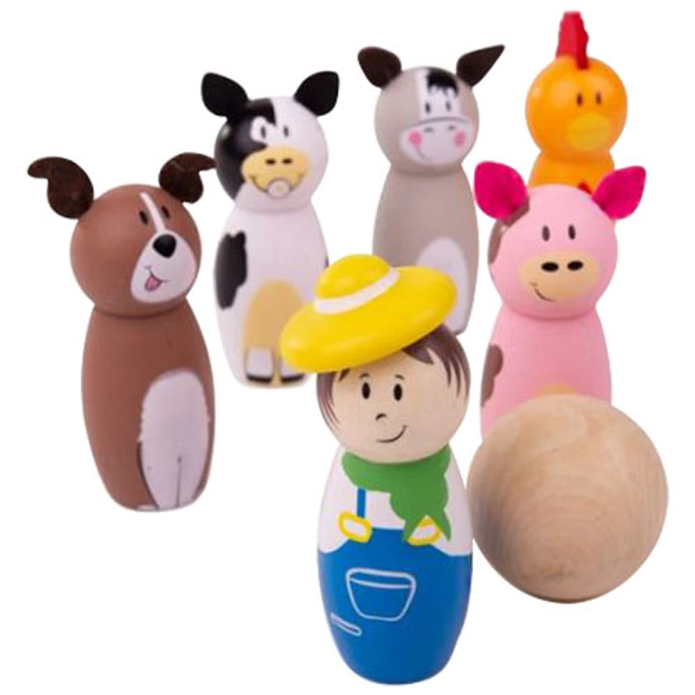 Bigjigs Toys Wooden Farm Skittles