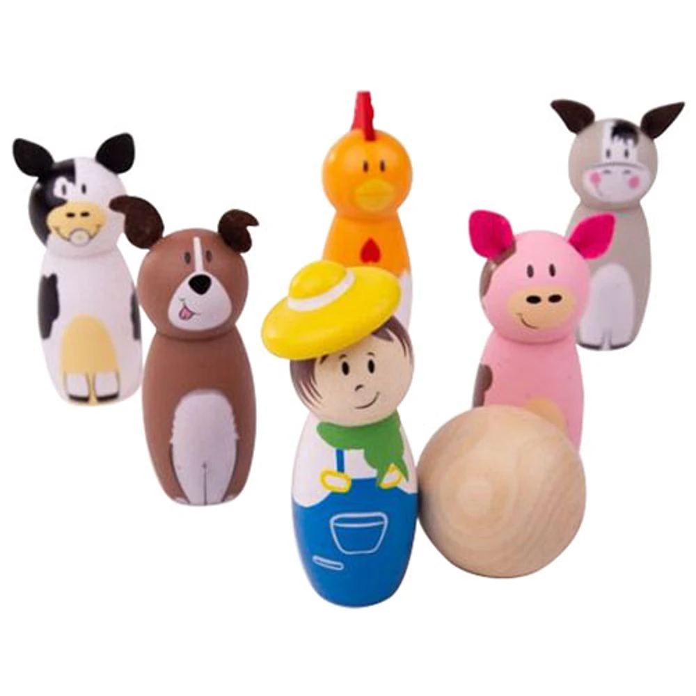 Bigjigs Toys Wooden Farm Skittles