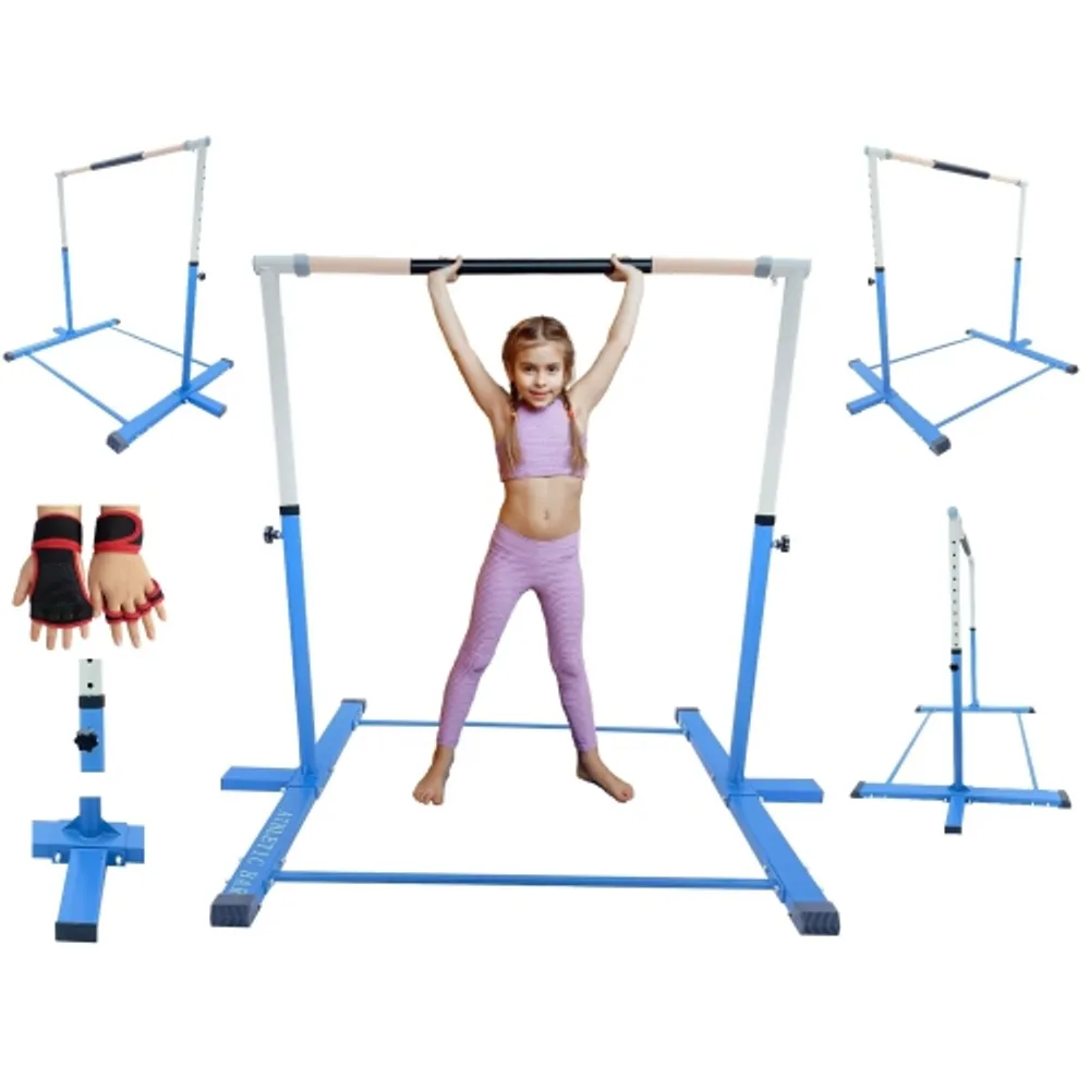 Gymax 4FT Portable Ballet Barre Freestanding Dance Bar Adjustable Height  Kids Adults