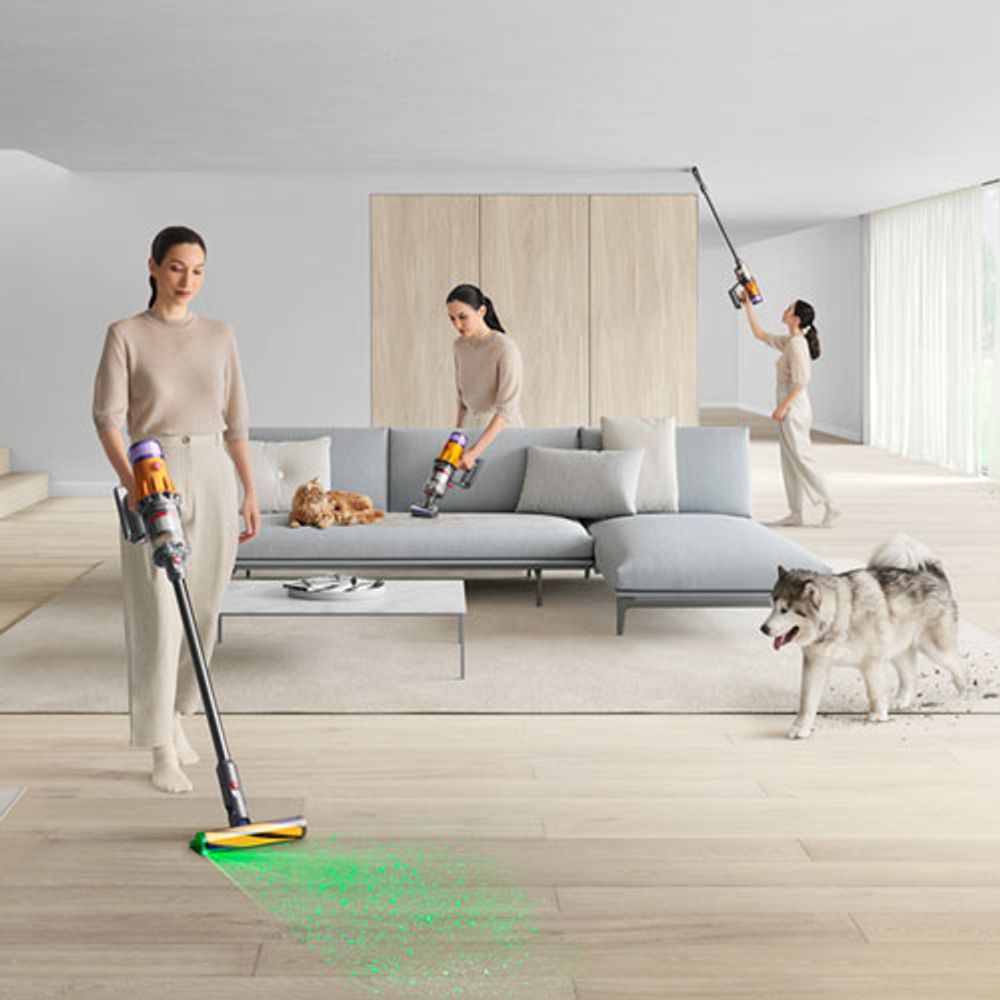 Dyson V12 Detect Slim Cordless Bagless Stick Vacuum - Satin Yellow/Gloss Nickel