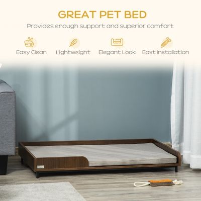 pawhut raised dog bed