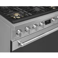 Smeg 36" 4.5 Cu. Ft. True Convection 6-Burner Freestanding Gas Range (SPR36UGGX) - Stainless Steel