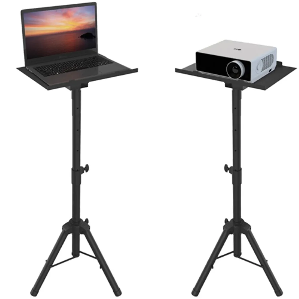 PRIMECABLES 30- 43.7 Height Adjustable Universal Laptop Projector Tripod  Stand for Presentations Home Theater Foldable DJ Rack and Stand