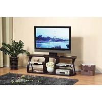 Meuble de téléviseur en bois massif et en métal 60 po 172141 de Brassex - Cerisier foncé