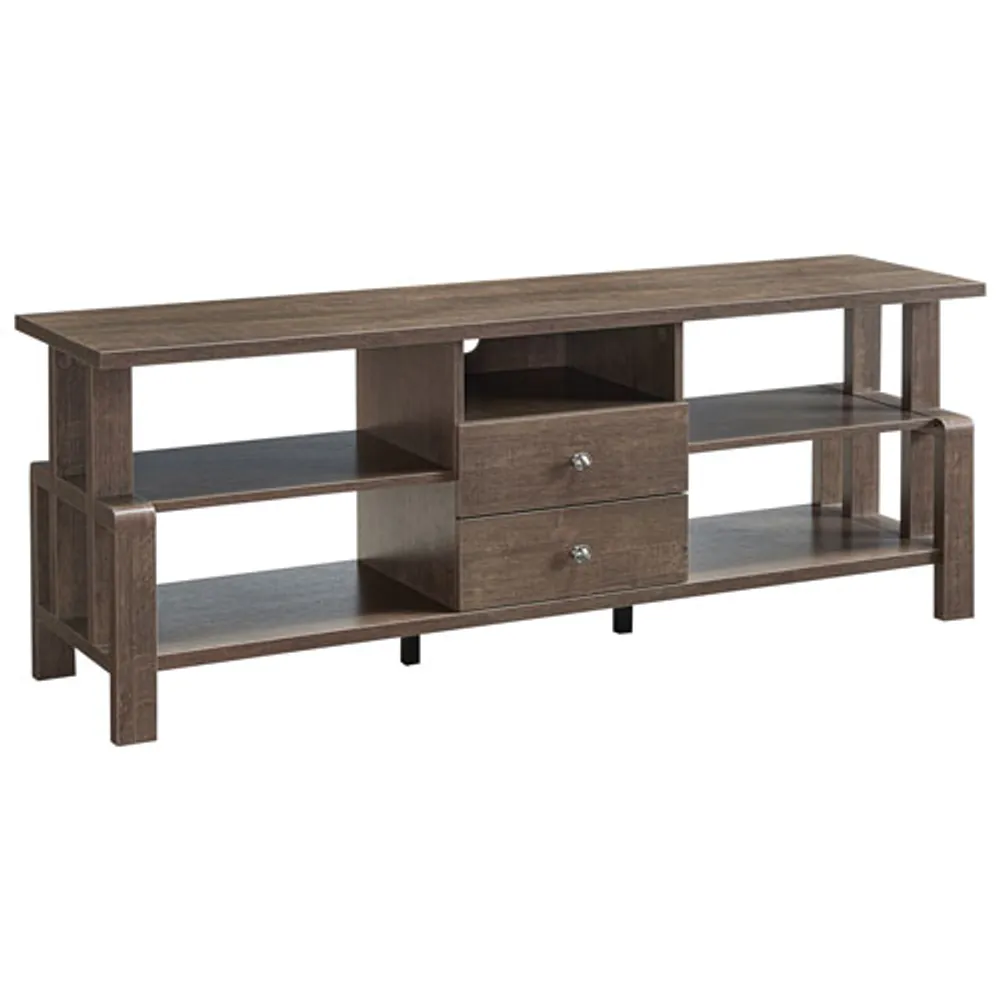 Brassex 192688 60" Solid Wood TV Stand - Walnut Oak