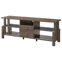 Brassex 192688 60" Solid Wood TV Stand - Walnut Oak