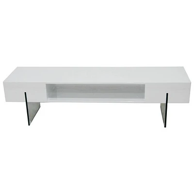 Brassex 3013 59" Solid Wood TV Stand - White