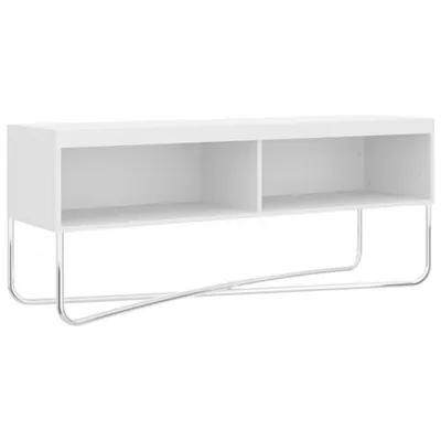 Brassex 149 53" Solid Wood/Metal TV Stand - White