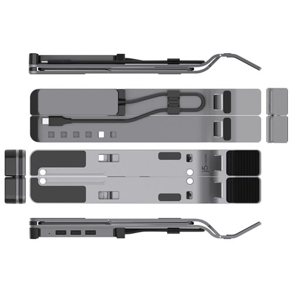 j5create Laptop Stand with 4-Port USB Hub (JTS223)