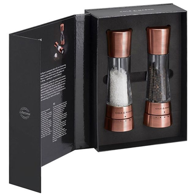 Cole & Mason Derwent Salt & Pepper Mill Set - Acrylic/Copper