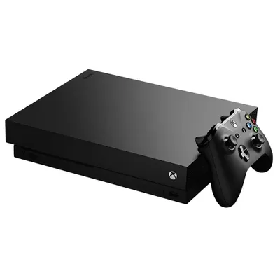 Refurbished Microsoft Xbox One X 1TB Console, Black, with Controller + Free Mystery Game