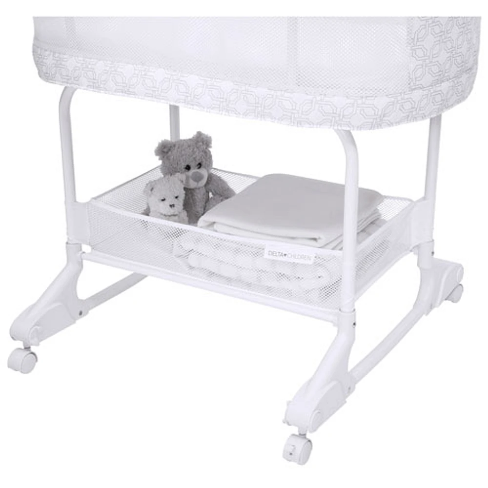 Delta Children SleepCool Rocking Bassinet - White