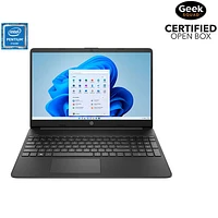 Open Box - HP 15.6" Laptop - Jet Black (Intel Pentium Silver N6000/512GB SSD/8GB RAM/Windows 11 Home)