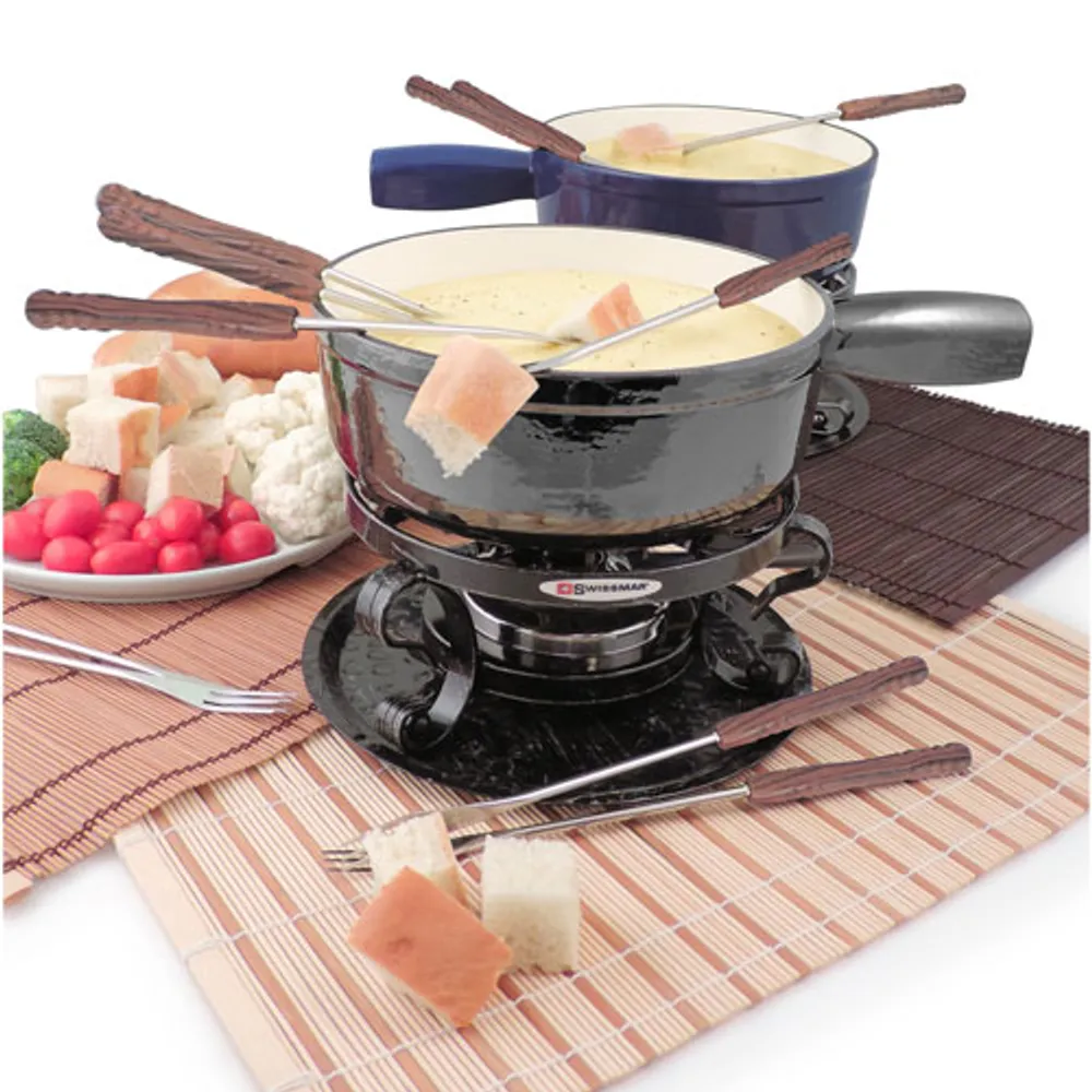 Swissmar Lugano 9-Piece Cast Iron Fondue Set (KF