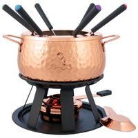 Swissmar Biel 11-Piece Stainless Steel Fondue Set (F66915) - Copper