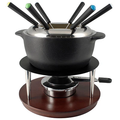 Swissmar Summit 10-Piece Cast Iron Fondue Set (F66921) - Black