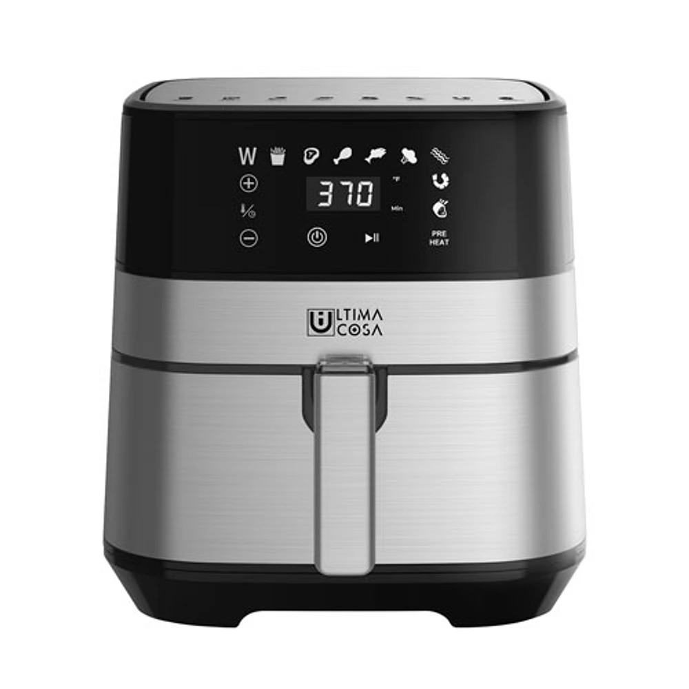 Friteuse à air chaud numérique d'Ultima Cosa - 5 l/5,2 pte - Acier inoxydable noir - Exclusivité de Best Buy