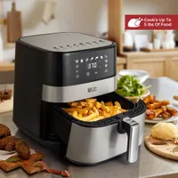 Friteuse à air chaud numérique d'Ultima Cosa - 5 l/5,2 pte - Acier inoxydable noir - Exclusivité de Best Buy