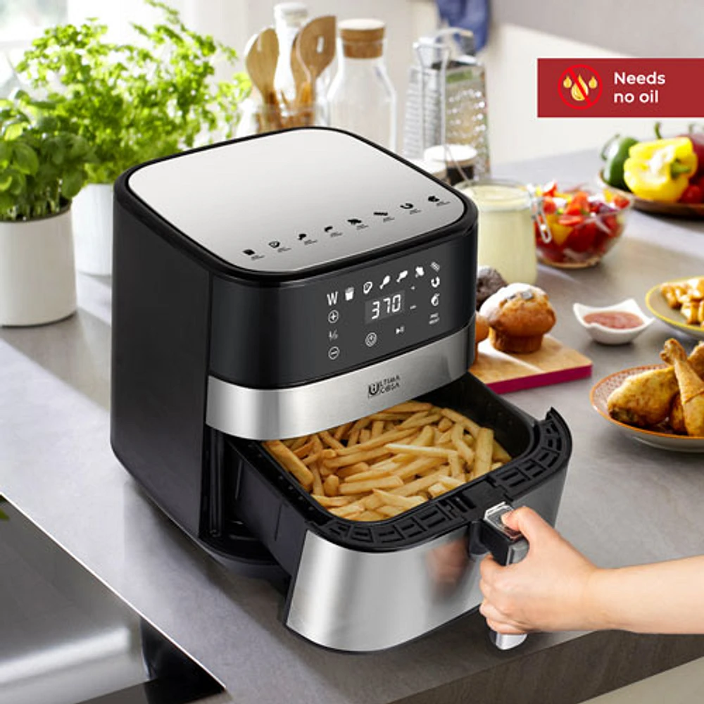 Friteuse à air chaud numérique d'Ultima Cosa - 5 l/5,2 pte - Acier inoxydable noir - Exclusivité de Best Buy