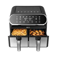 Friteuse à air chaud numérique à deux zones d'Ultima Cosa - 8 l/8,5 pte - Acier inoxydable noir - Exclusivité de Best Buy